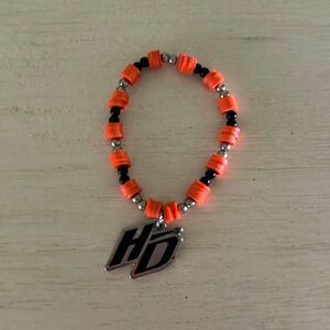 Harley Davidson HD charm bracelet - black